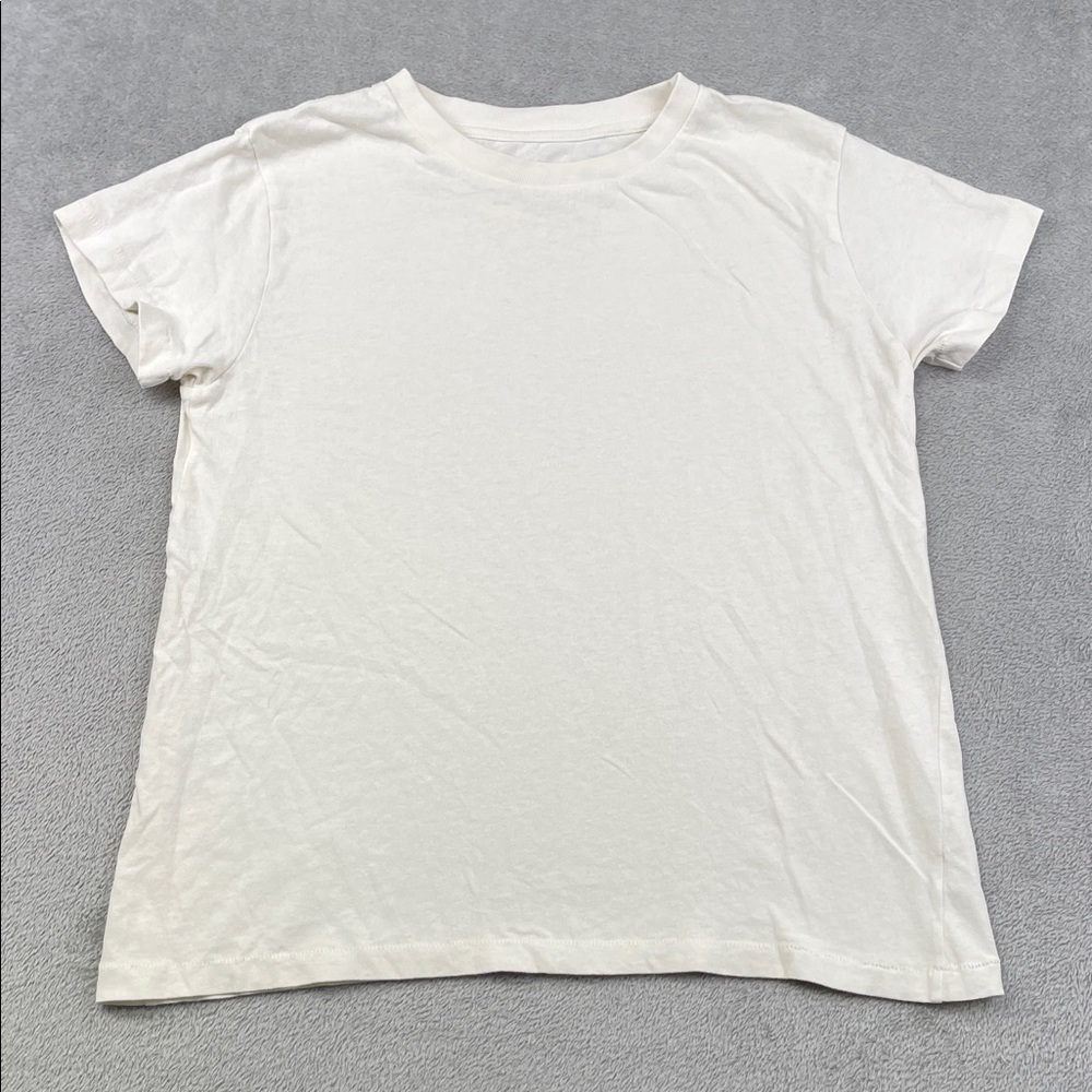 NEW Nili‎ Lotan XS 100% Cotton Classic Cream Off White T-Shirt